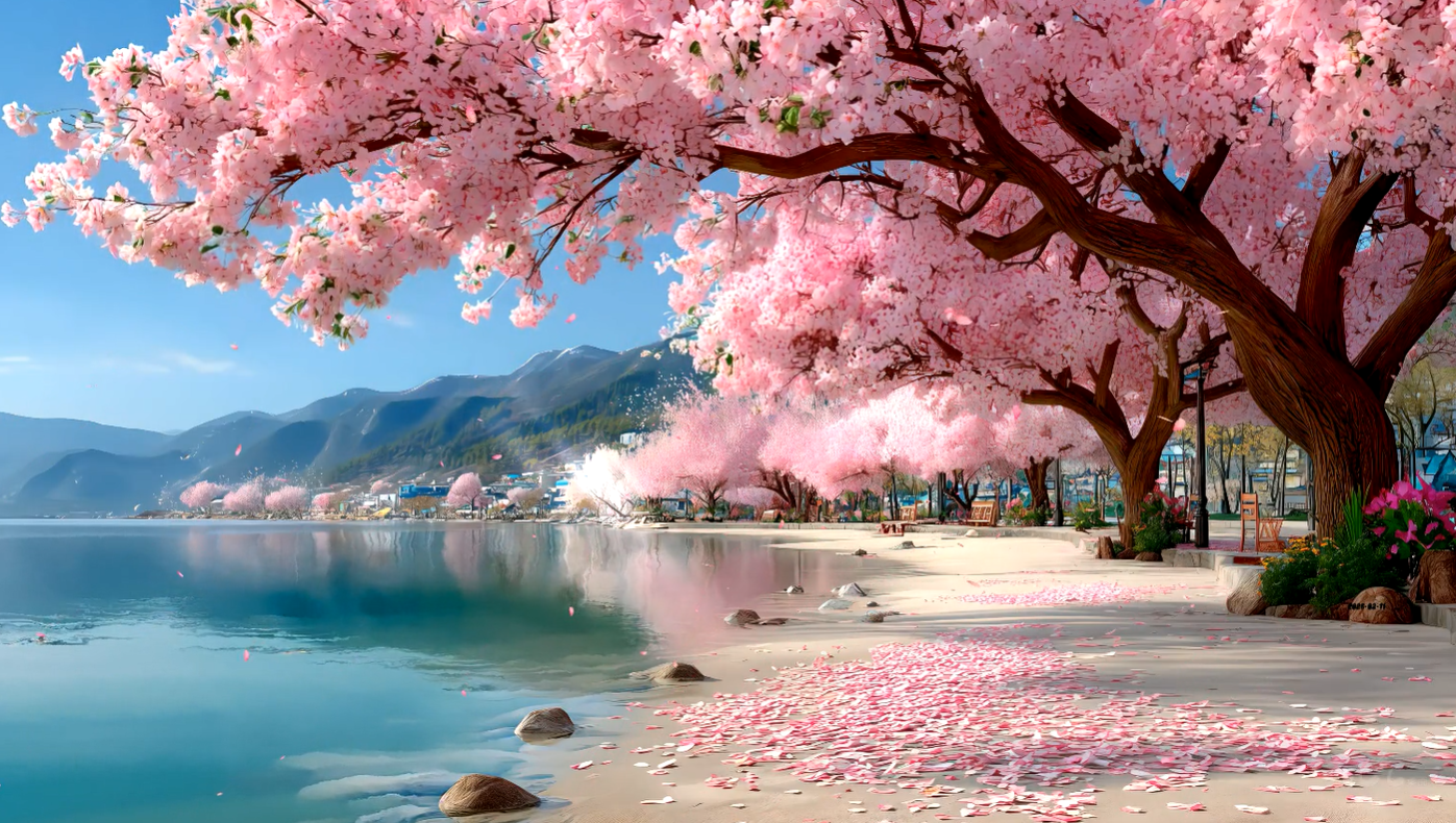粉红色的花海,非常好看